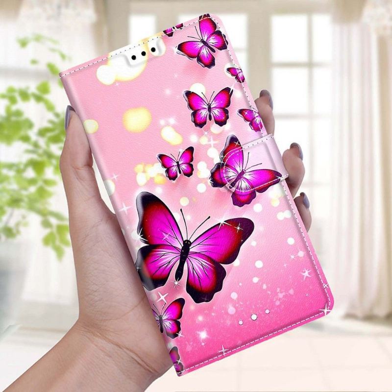 Obudowa Etui Na Telefon do Samsung Galaxy S21 FE Różowe Motyle