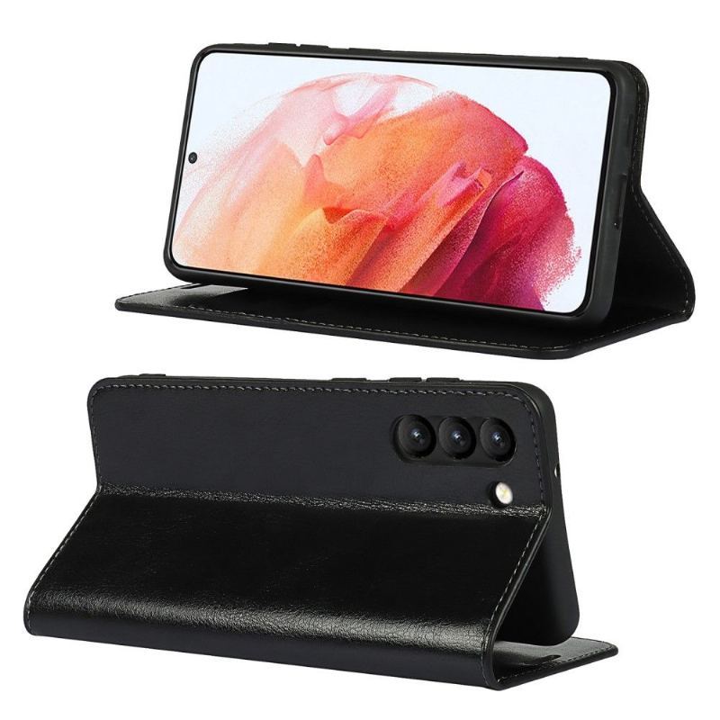 Skórzany Futerał do Samsung Galaxy S21 FE Anti-fall Skórzany Uchwyt Na Karty Stojak Funkcyjny
