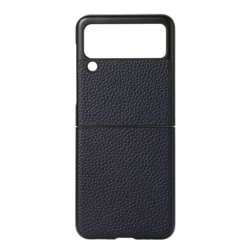 Futerały do Samsung Galaxy Z Flip 3 5G Obrzeża Etui Folio Prawdziwa Skóra Ziarnista