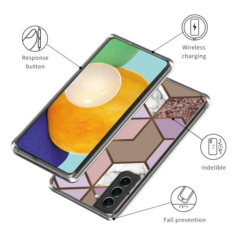 Etui Do Samsung Galaxy S24 5g Abstrakcyjny Wzór Marmuru W Geometrii