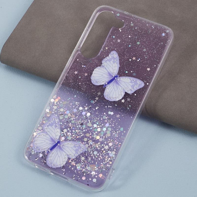 Etui Do Samsung Galaxy S24 5g Brokatowe Motyle