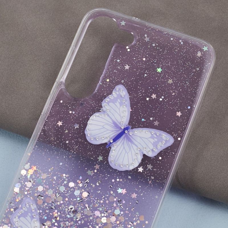 Etui Do Samsung Galaxy S24 5g Brokatowe Motyle