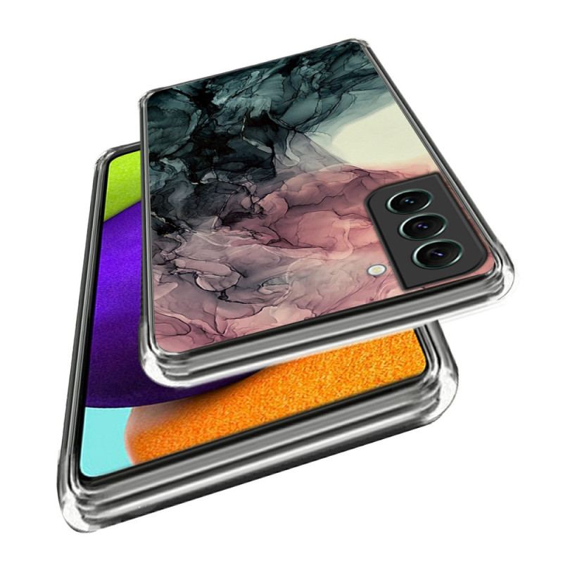 Etui Do Samsung Galaxy S24 5g Ciemnoszary Abstrakcyjny Wzór Marmuru