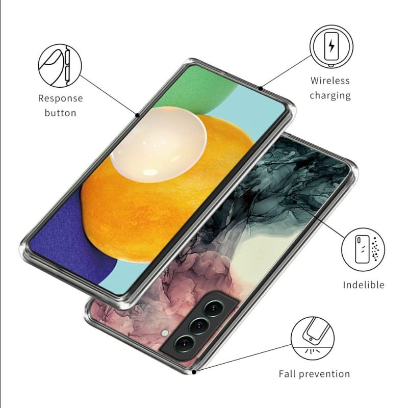 Etui Do Samsung Galaxy S24 5g Ciemnoszary Abstrakcyjny Wzór Marmuru