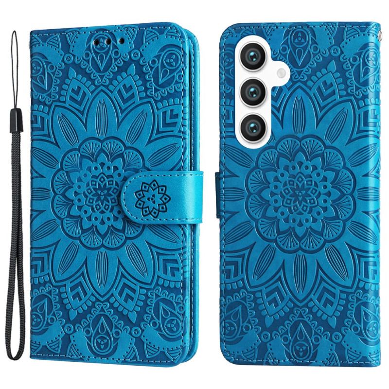 Etui Folio Do Samsung Galaxy S24 5g Ekstrawagancka Mandala Z Paskiem