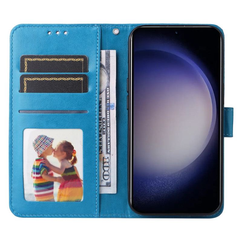 Etui Folio Do Samsung Galaxy S24 5g Ekstrawagancka Mandala Z Paskiem