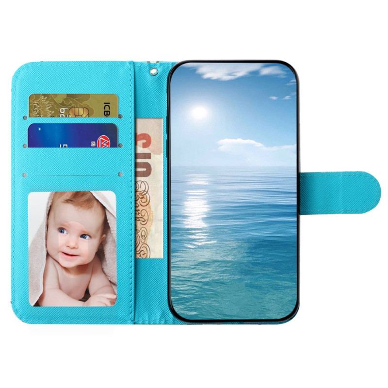 Etui Folio Do Samsung Galaxy S24 5g Gwiaździste Niebo Ze Smyczą