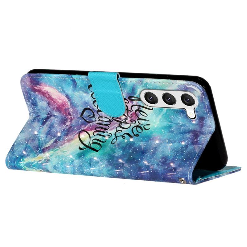 Etui Folio Do Samsung Galaxy S24 5g Gwiaździste Niebo Ze Smyczą