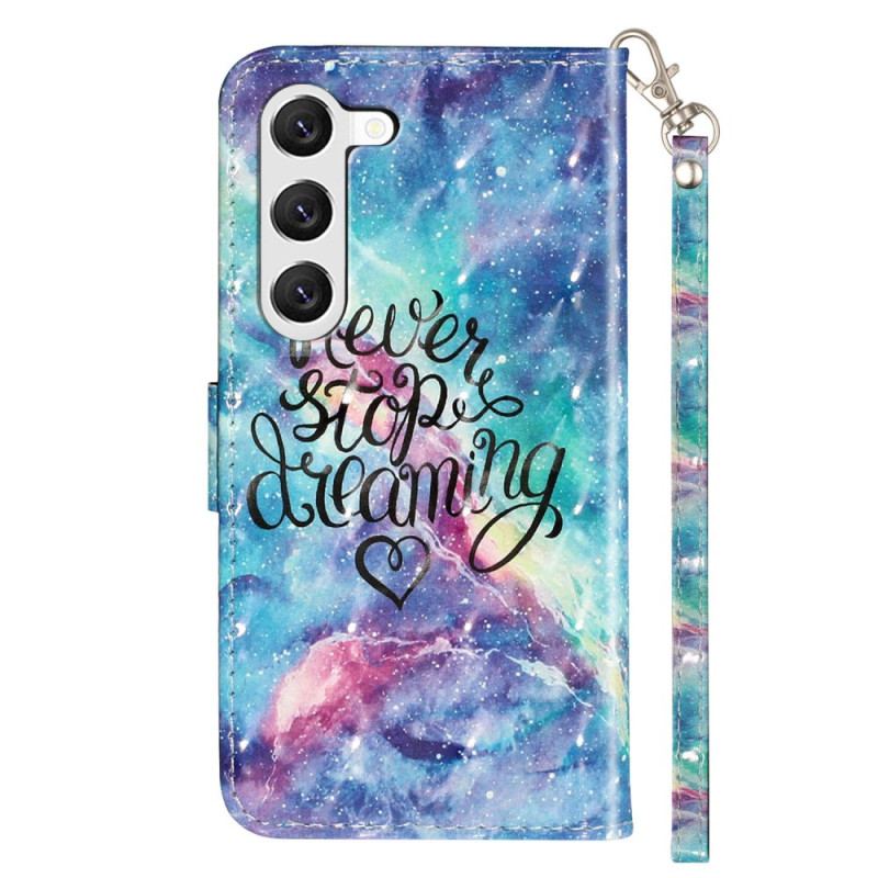 Etui Folio Do Samsung Galaxy S24 5g Gwiaździste Niebo Ze Smyczą