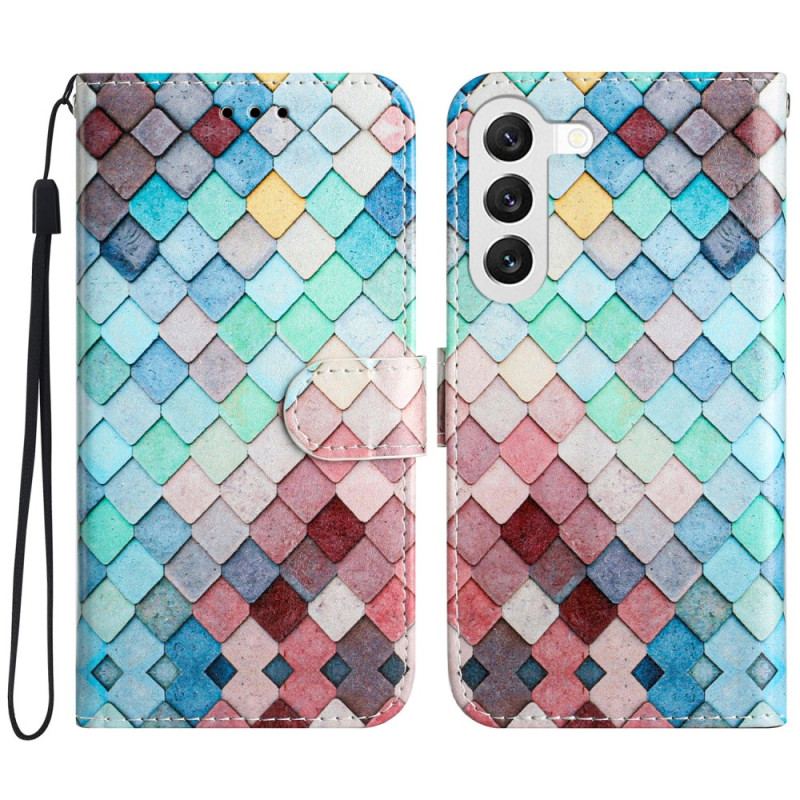 Etui Folio Do Samsung Galaxy S24 5g Kratki Paskowe