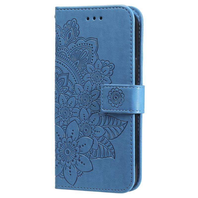 Etui Folio Do Samsung Galaxy S24 5g Kwiatowa Mandala Ze Smyczą
