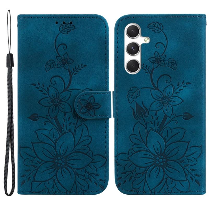Etui Folio Do Samsung Galaxy S24 5g Pasek W Kwiaty