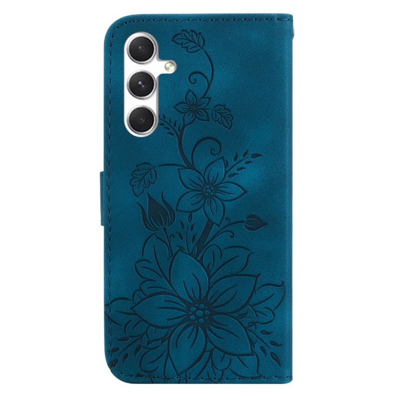Etui Folio Do Samsung Galaxy S24 5g Pasek W Kwiaty