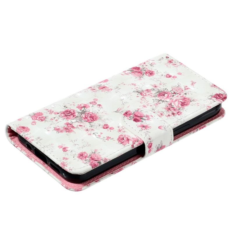 Etui Folio Do Samsung Galaxy S24 5g Róże Z Paskiem