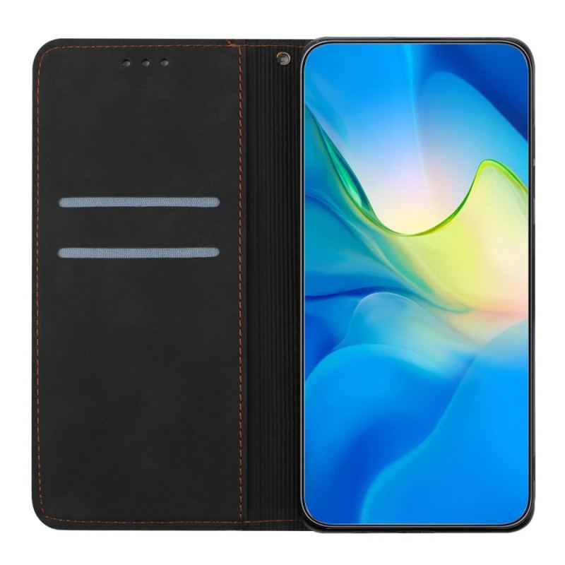 Etui Folio Do Samsung Galaxy S24 5g Styl Gobelinu Z Paskiem