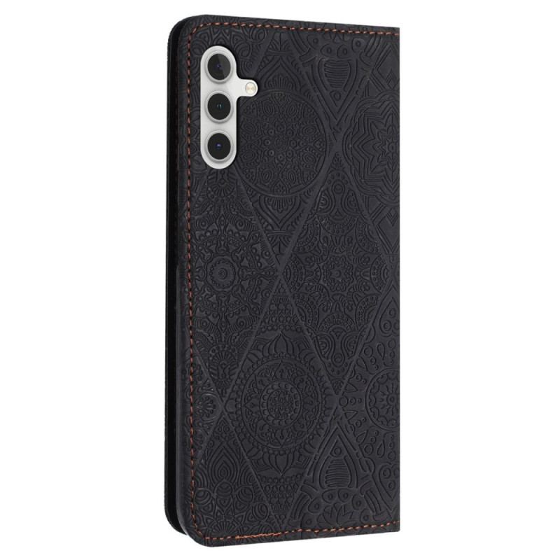 Etui Folio Do Samsung Galaxy S24 5g Styl Gobelinu Z Paskiem