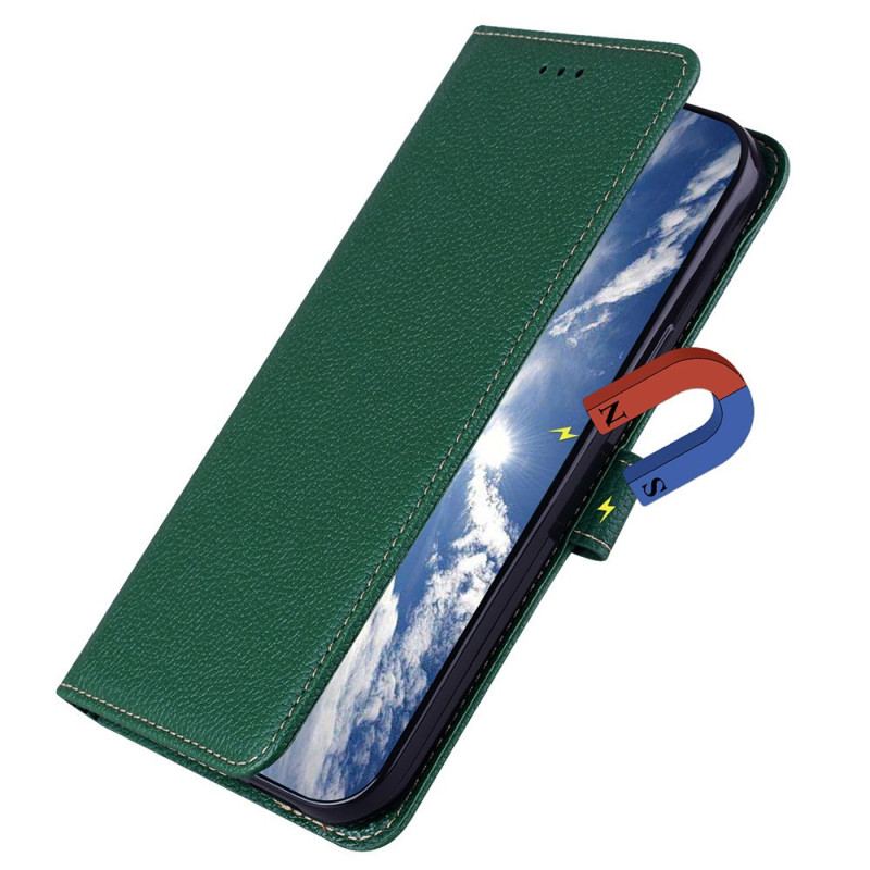 Etui Folio Do Samsung Galaxy S24 5g Sztuczna Skóra Litchi Z Paskiem