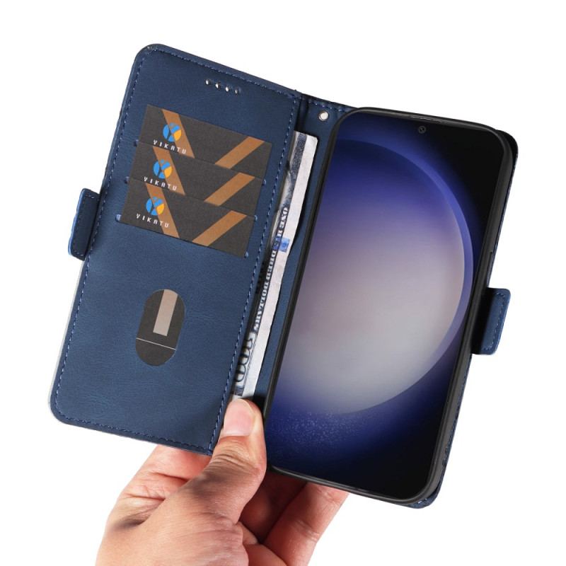 Etui Folio Do Samsung Galaxy S24 5g Wzór W Romby Z Paskiem