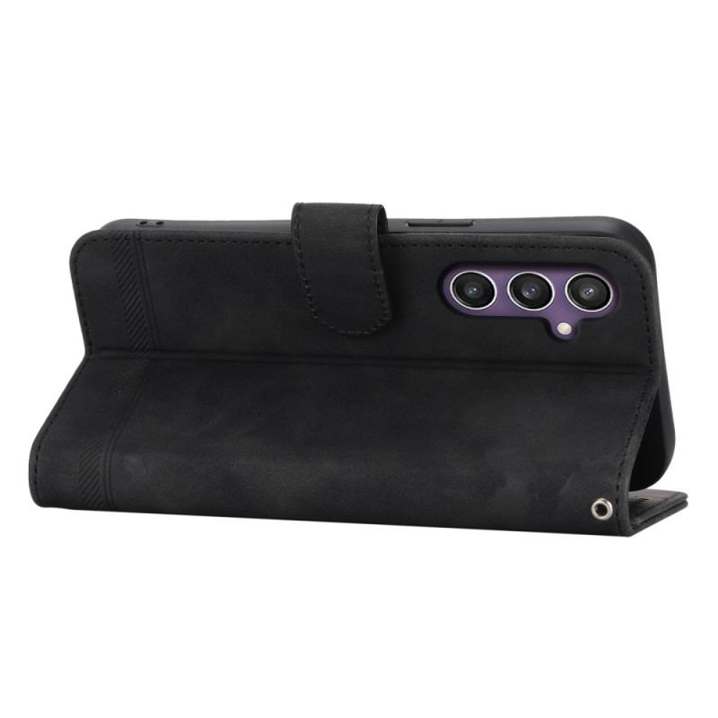 Etui Folio Do Samsung Galaxy S24 5g Etui Z Podpórką I Smyczą Dierfeng