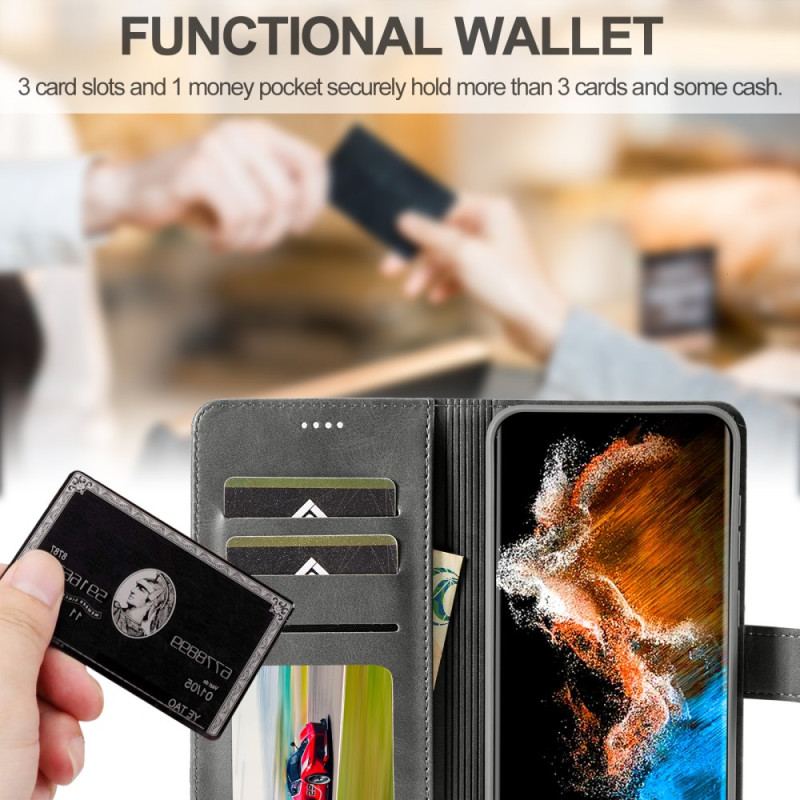 Etui Folio Samsung Galaxy S24 5g Efekt Skóry Lc.imeeke Etui Ochronne