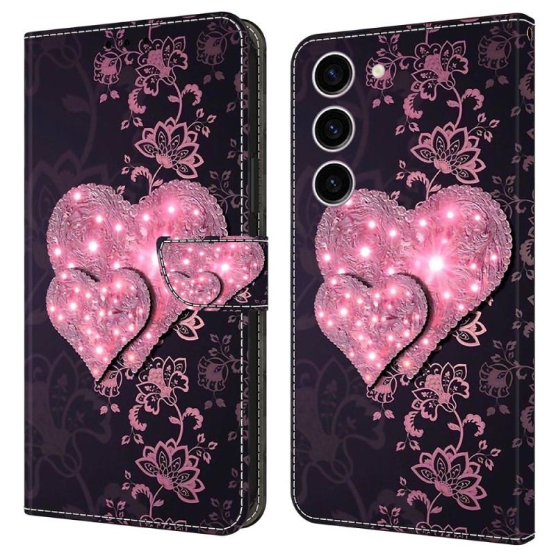 Etui Folio Samsung Galaxy S24 5g Koronkowe Serca