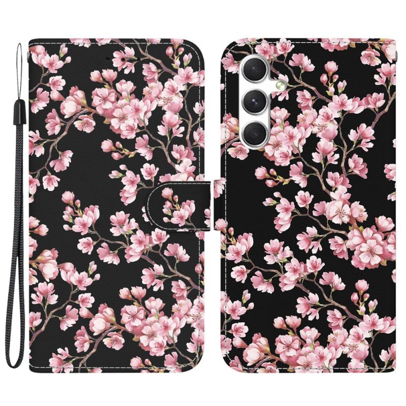 Etui Folio Samsung Galaxy S24 5g Kwiaty Śliwy Przywiązane