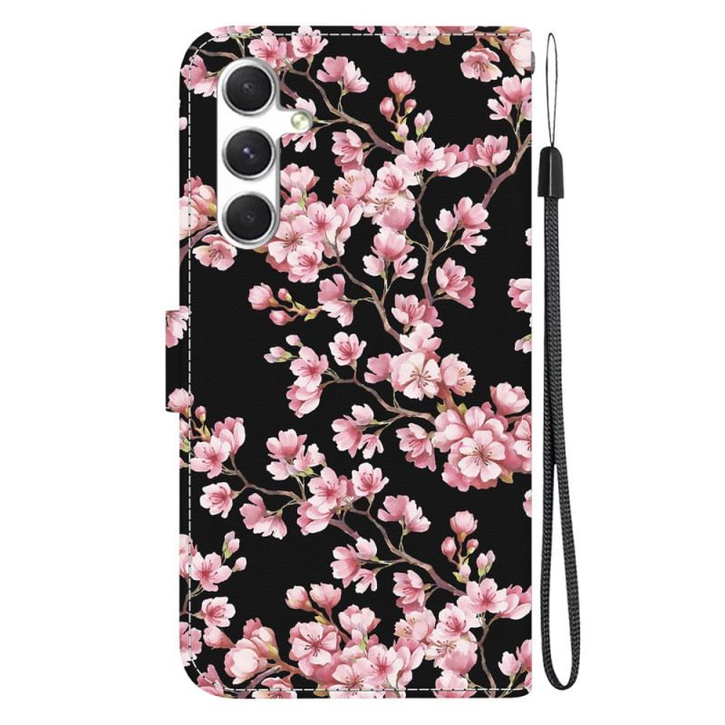 Etui Folio Samsung Galaxy S24 5g Kwiaty Śliwy Przywiązane