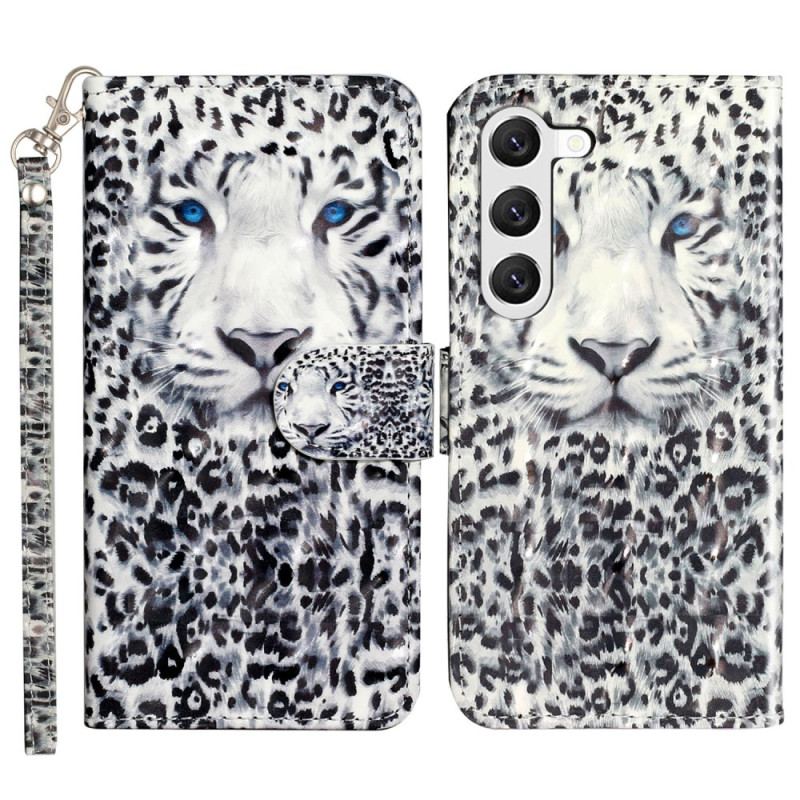 Etui Folio Samsung Galaxy S24 5g Lampart Ze Smyczą Etui Ochronne