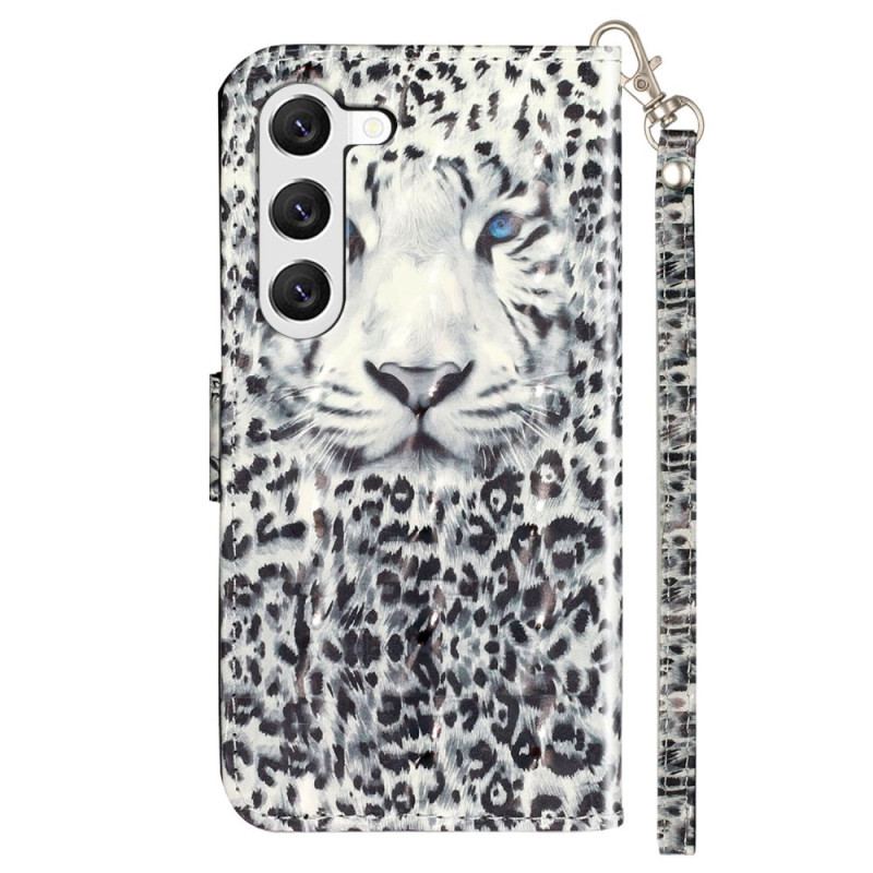 Etui Folio Samsung Galaxy S24 5g Lampart Ze Smyczą Etui Ochronne