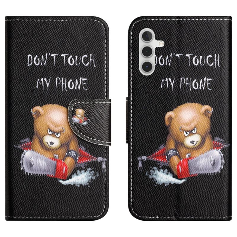 Etui Folio Samsung Galaxy S24 5g Niebezpieczny Miś Z Paskiem