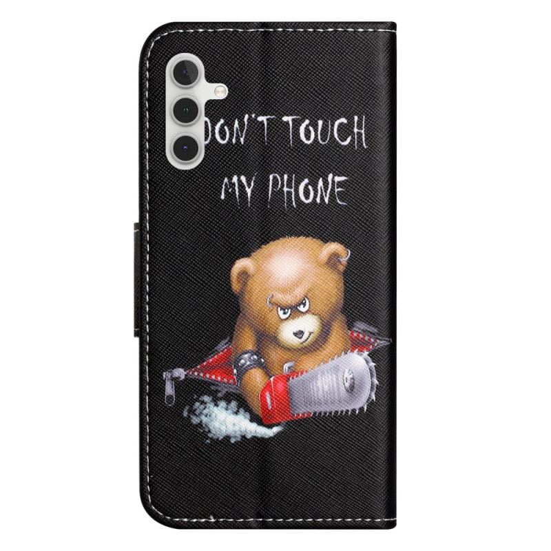 Etui Folio Samsung Galaxy S24 5g Niebezpieczny Miś Z Paskiem