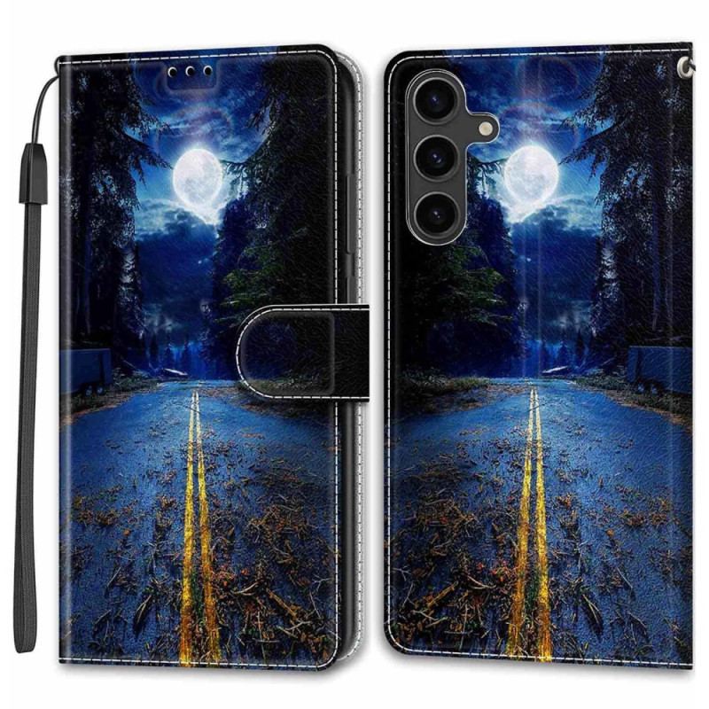 Etui Folio Samsung Galaxy S24 5g Nocna Droga W Lanière Etui Ochronne