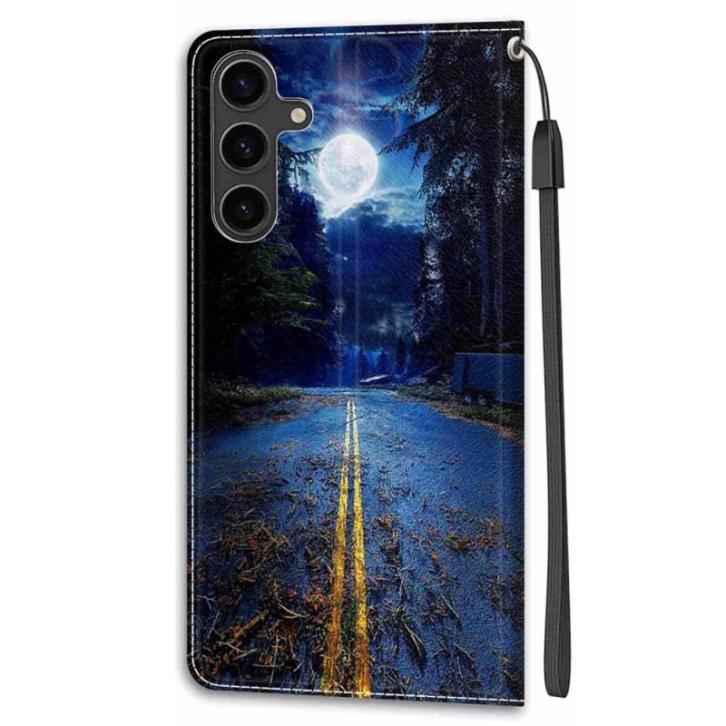 Etui Folio Samsung Galaxy S24 5g Nocna Droga W Lanière Etui Ochronne