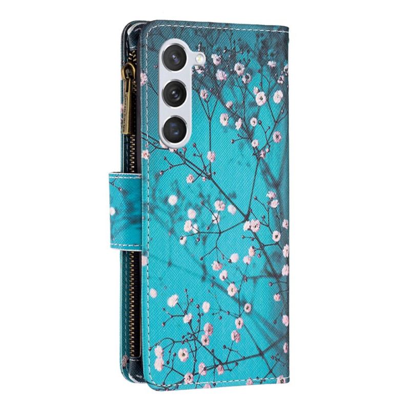 Etui Folio Samsung Galaxy S24 5g Portfel W Kwiaty Śliwy Z Paskiem