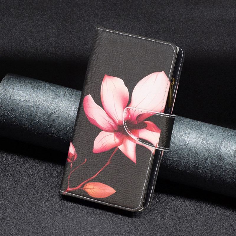 Etui Folio Samsung Galaxy S24 5g Różowy Portfel W Kwiaty Z Paskiem Etui Ochronne