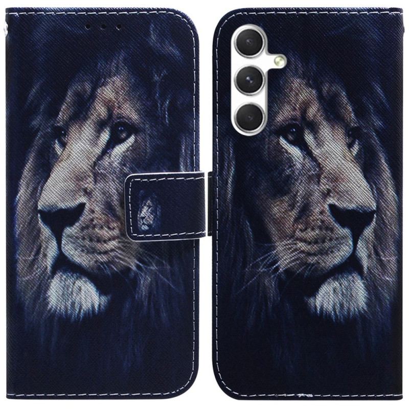 Etui Folio Samsung Galaxy S24 5g Śniący Lew Etui Ochronne