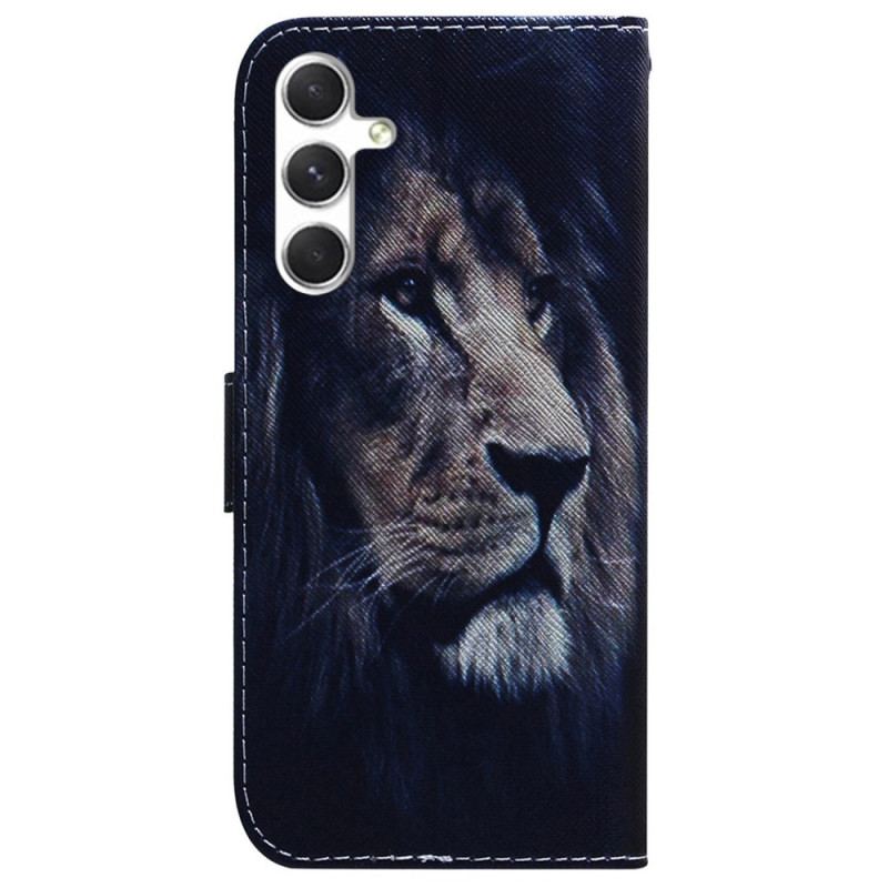 Etui Folio Samsung Galaxy S24 5g Śniący Lew Etui Ochronne