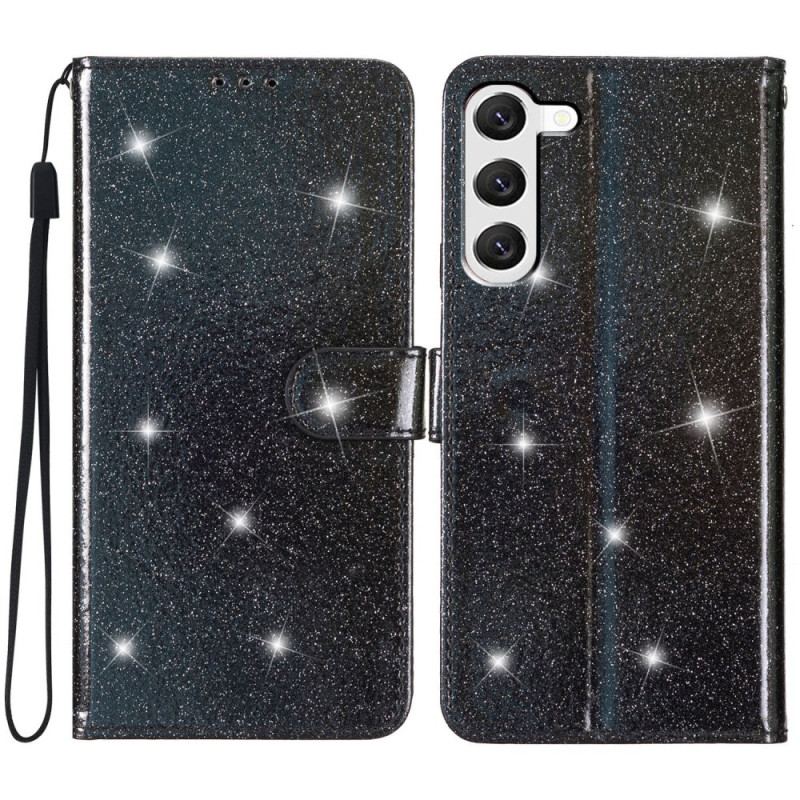 Etui Folio Samsung Galaxy S24 5g Z Brokatem Etui Ochronne
