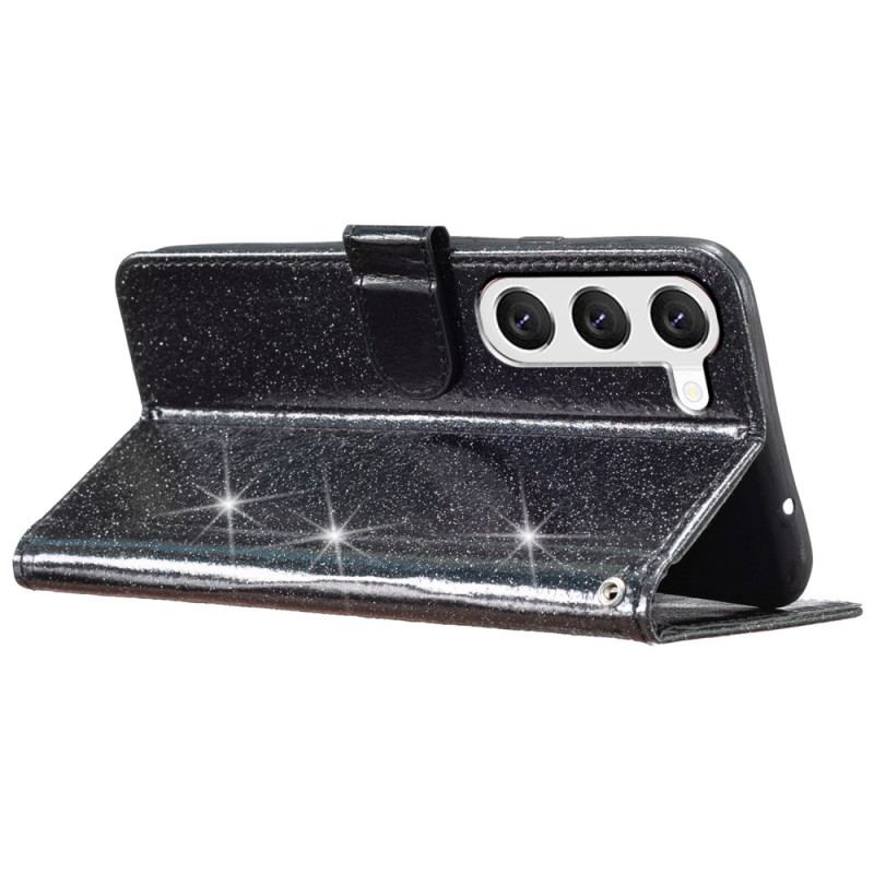 Etui Folio Samsung Galaxy S24 5g Z Brokatem Etui Ochronne