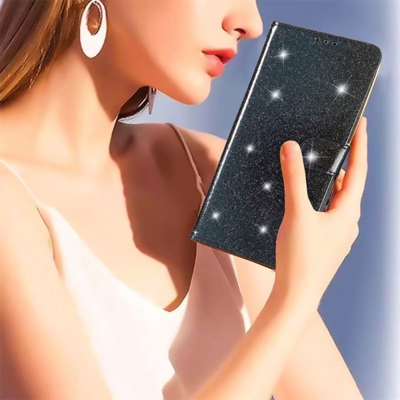 Etui Folio Samsung Galaxy S24 5g Z Brokatem Etui Ochronne