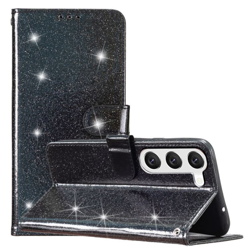 Etui Folio Samsung Galaxy S24 5g Z Brokatem Etui Ochronne