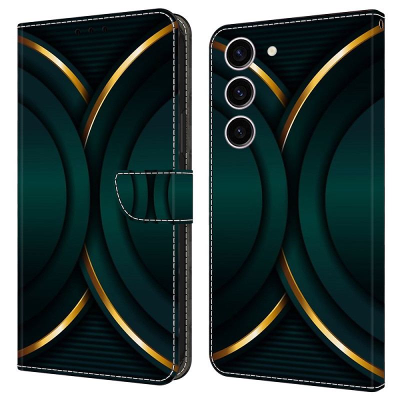 Etui Folio Samsung Galaxy S24 5g Złoty Kontur Etui Ochronne