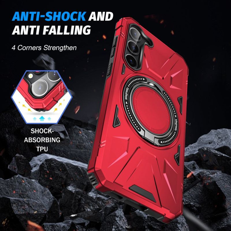 Etui Samsung Galaxy S24 5g Metalowy Uchwyt Pierścieniowy Zgodny Z Magsafe Etui Ochronne