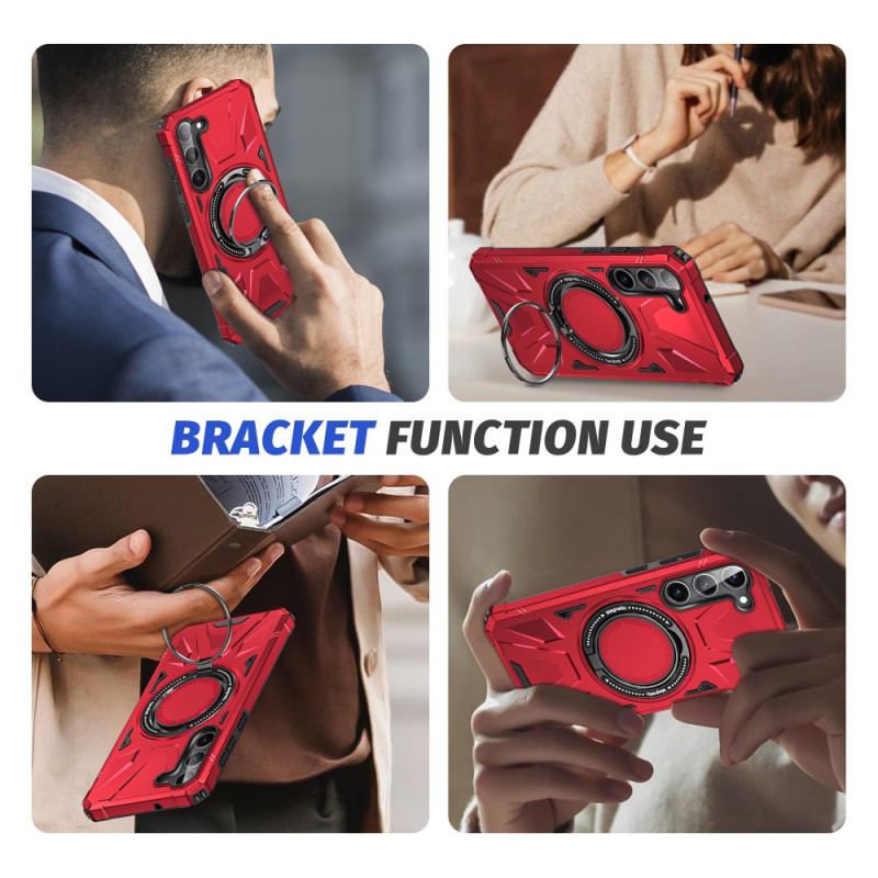 Etui Samsung Galaxy S24 5g Metalowy Uchwyt Pierścieniowy Zgodny Z Magsafe Etui Ochronne