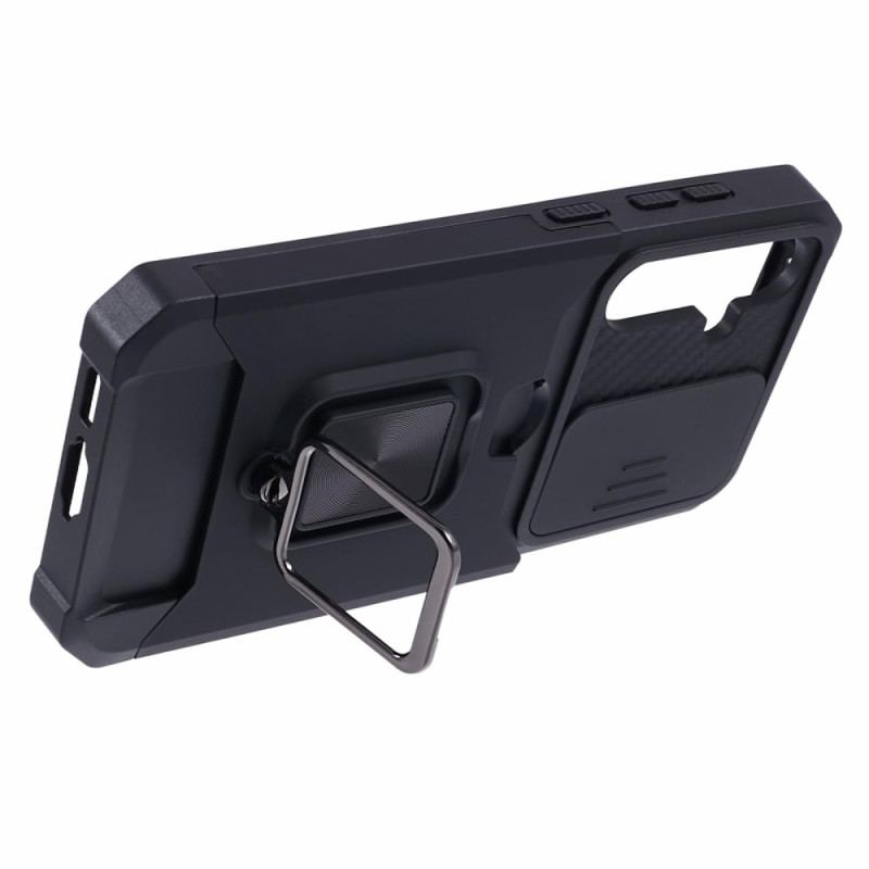 Etui Samsung Galaxy S24 5g Przesuwany Uchwyt Na Kartę I Wspornik Do Ochrony Aparatu