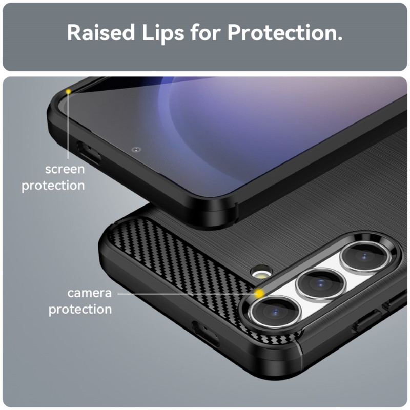 Etui Samsung Galaxy S24 5g Szczotkowane Włókno Węglowe Etui Ochronne