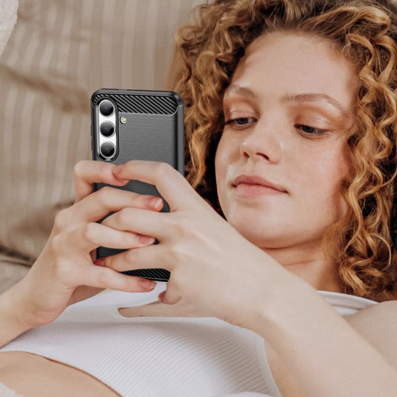Etui Samsung Galaxy S24 5g Szczotkowane Włókno Węglowe Etui Ochronne
