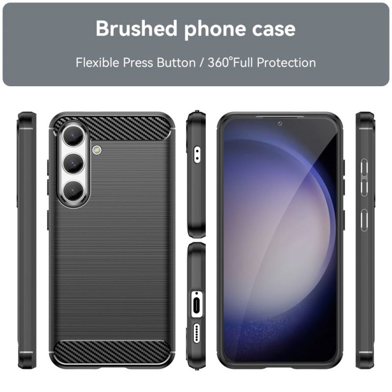 Etui Samsung Galaxy S24 5g Szczotkowane Włókno Węglowe Etui Ochronne