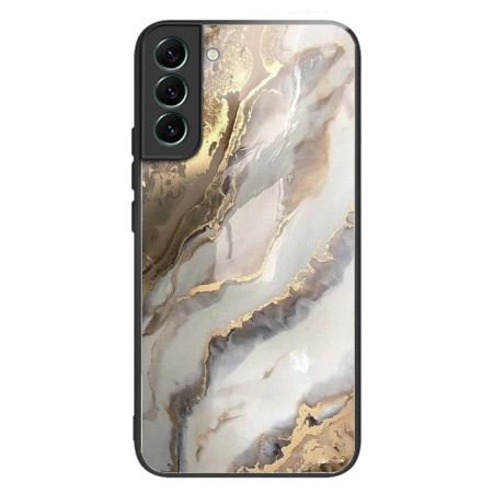 Etui Samsung Galaxy S24 5g Szkło Hartowane Marmurowo-szare I Złote