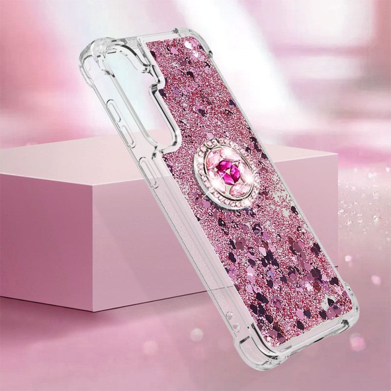 Etui Samsung Galaxy S24 5g Z Brokatowym Pierścieniem Podtrzymującym